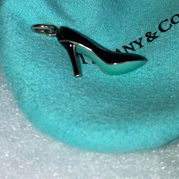 Authentic Tiffany & Co high heel pump Tiffany’s blue sole retired charm like new - Picture 6 of 10